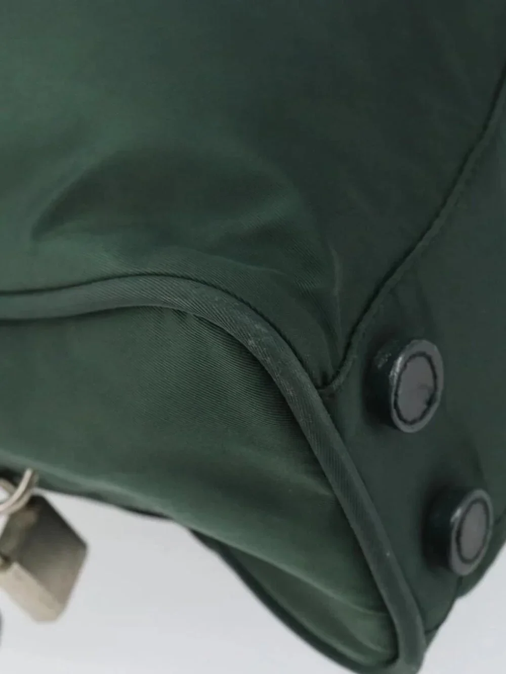 PRADA Tote Bag Nylon Green Silver Auth - Picture 11 of 16